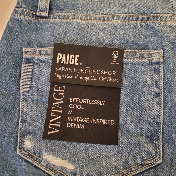 Paige High Rise Vintage Cut Off Short Sz 25 NWT - Picture 3 of 10